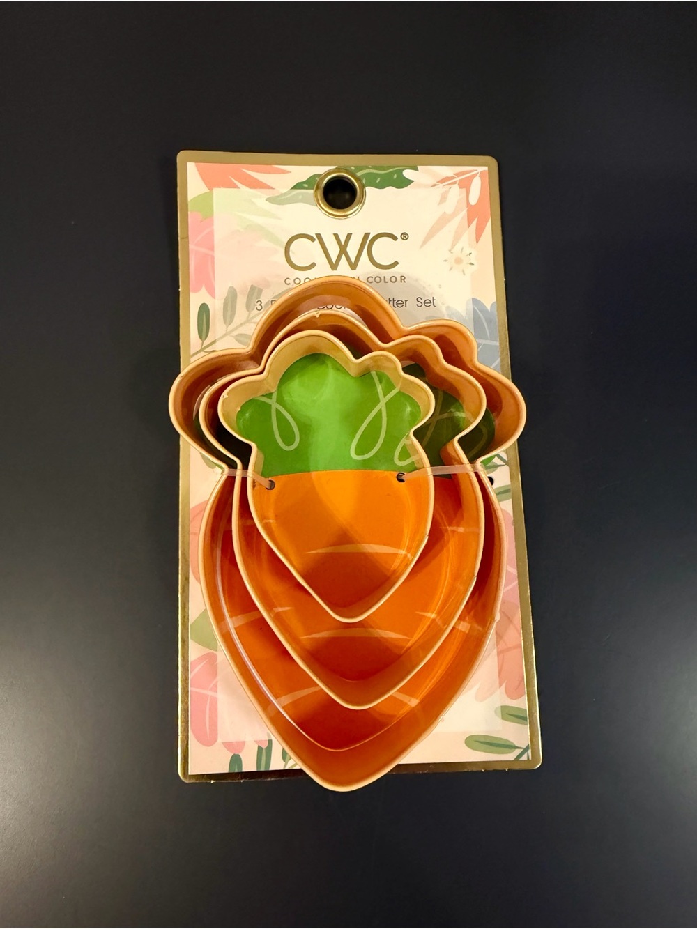 CWC Carrot Cookie Cutter Set of 3 NEW